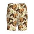thumbnail image 2 of Lsque Cute Squirrel with Green Leaves Mens Sleep Pajama Shorts,Short Pajama Pants, Cotton Ultra-Soft Knit-Small, 2 of 9