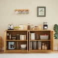 thumbnail image 6 of Aukfa 59" Modern Sideboard Cabinet, Wood Storage Credenza & TV Cabinet with 6 Fluted Doors for Living Room/Dining Room,Natural, 6 of 8
