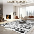 thumbnail image 3 of YOUPINS 8'x10' Area Rugs,Washable Living Room,Low Pile Soft Modern Decor Rugs for Dining Room Bedroom,Non Slip Carpet,Black, 3 of 7