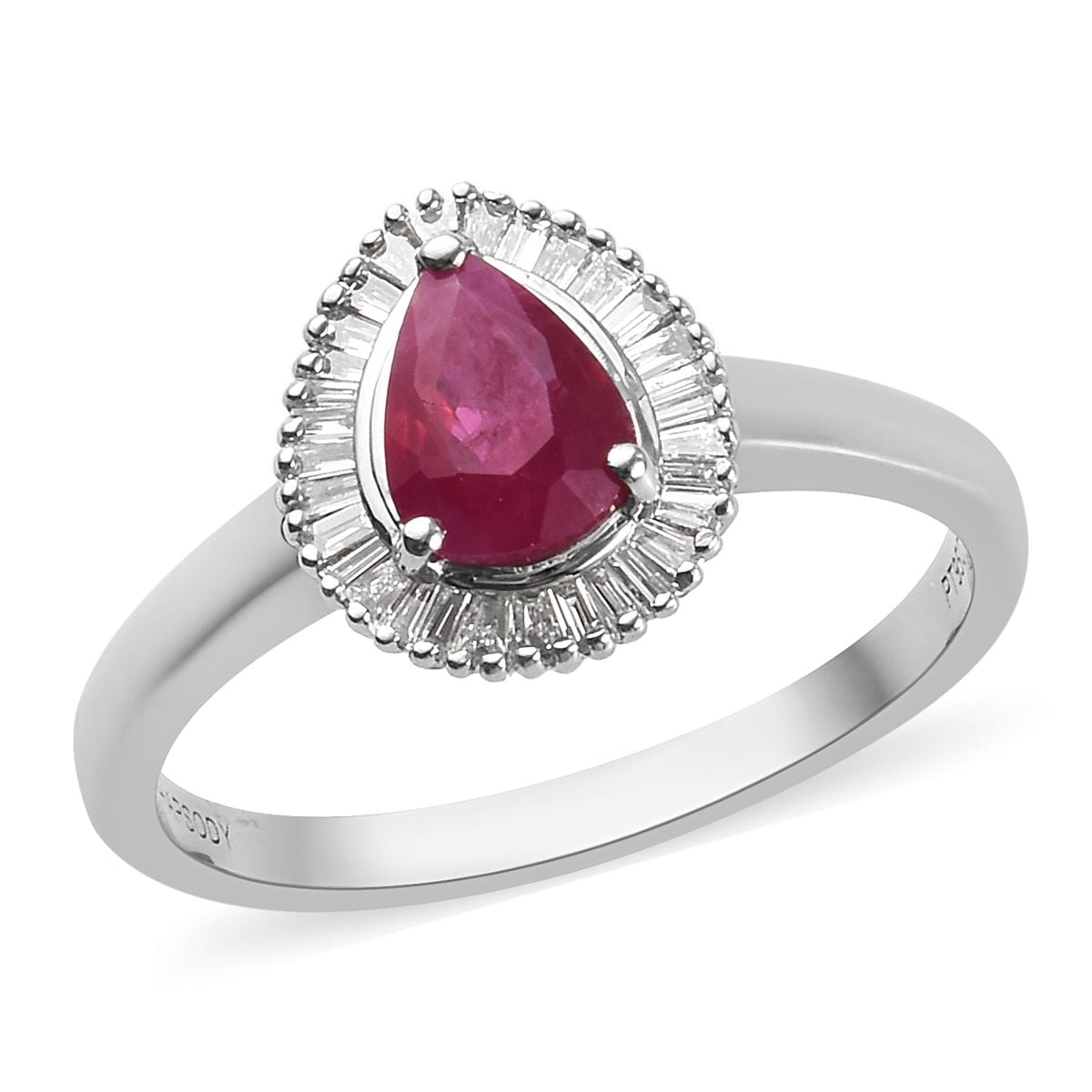 Shop LC - RHAPSODY 950 Platinum Pear AAAA Ruby White ...