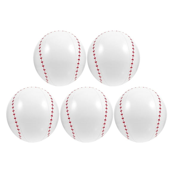 Quentinu 5 Pcs Inflatable Baseball Beach Float Balls Pool Ball Toy For Kids Adults Outdoor Summer Sports Game Birthday Party Supplies