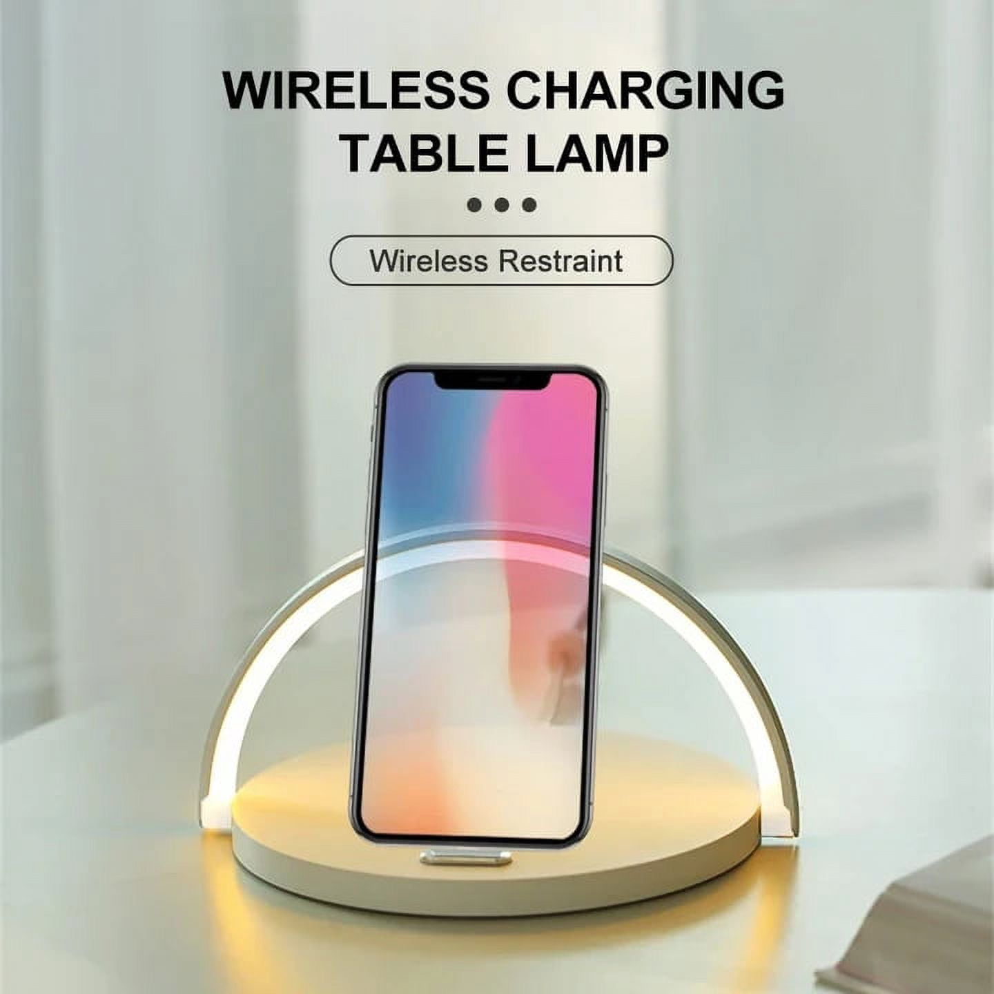 2 in 1 Wireless Charger & Touch Night Light Table Light Mobile Phone Wireless 10W Fast Charger