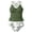 Green, variant on Girls Two Piece Bikini Swimsuit Floral Pattern with Removable Padded Bra for Teens, Pink, Size 8-16Y