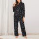 thumbnail image 2 of Fotbe Multi-Colored Stars Conjunto de Pijama de Manga Larga para Mujer con Estampado, Ropa de Dormir de 2 Piezas, Conjunto de Casa Suave y Cómodo con Bolsillos-X-Large, 2 of 7