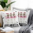 thumbnail image 2 of Outdoor Waterproof Pillow Covers Abstract Halloween Ballet Skirt Skull Decorative Throw Pillow Protectors,Pumpkin Bat Pillowcase Cushion Cases for Patio Sofa Garden Couch,18x18in,Pack of 2, 2 of 9