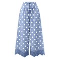 thumbnail image 6 of Lace Wide Leg Pants for Women 2026 Spring Summer Cropped Lightweight Casual Pants with Pockets, 6 of 8