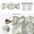 thumbnail image 5 of Coastal Sage Green Tie Up Valance Curtains for Windows, Kitchen Curtains Window Shades, Ocean Coral Starfish Shell Modern Light Filtering Roman Curtain Valances for Bedroom/Bathroom/Cafe 54"x18", 5 of 9