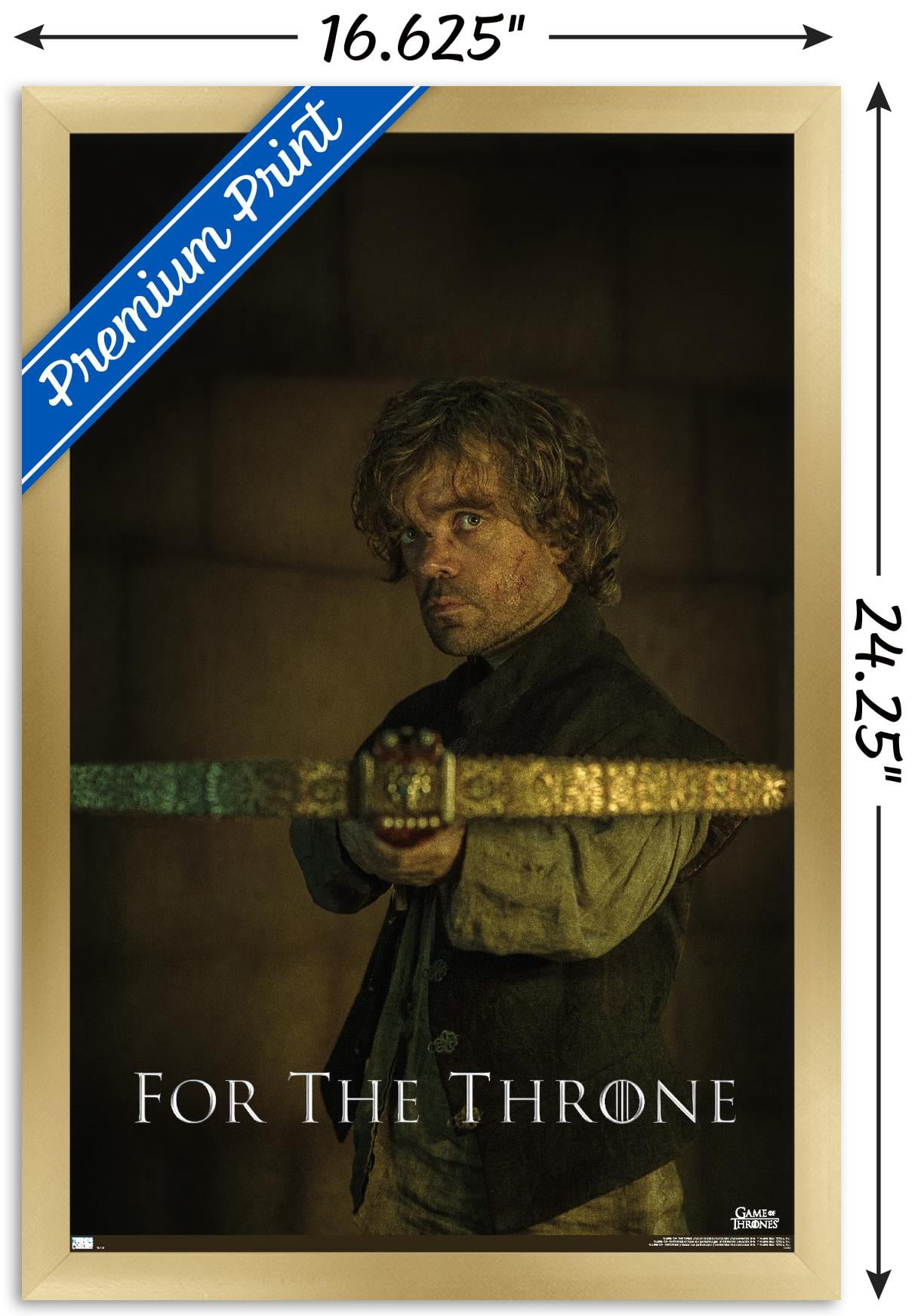 Game of Thrones - Tyrion Lannister Wall Poster, 14.725" x 22.375", Framed