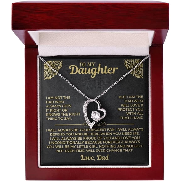I am the Dad who will love and protect you with all that I have Necklace for Daughter from Dad – Meaningful Gift for Birthday, Graduation, or Special Occasions