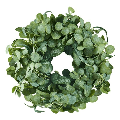 26 Inch Green Eucalyptus Leaves Year Round Wreath Artificial Decorative Wreath WA53355