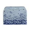 thumbnail image 1 of Suhoaziia Butterfly Toaster Cover Wide Slot 4 Slice,Anti Dirty Flower Blue Toaster Bread Maker Cover for Women,Anti Greasy Microwave Bread Maker Cover with Top Handle, 1 of 5