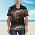 thumbnail image 2 of Susaid Abstract White Dragon Print Hawaiian Shirts for Men Women,Hawaiian Summer Short-Sleeve Casual Relaxed-Fit Button-Down,Medium, 2 of 7