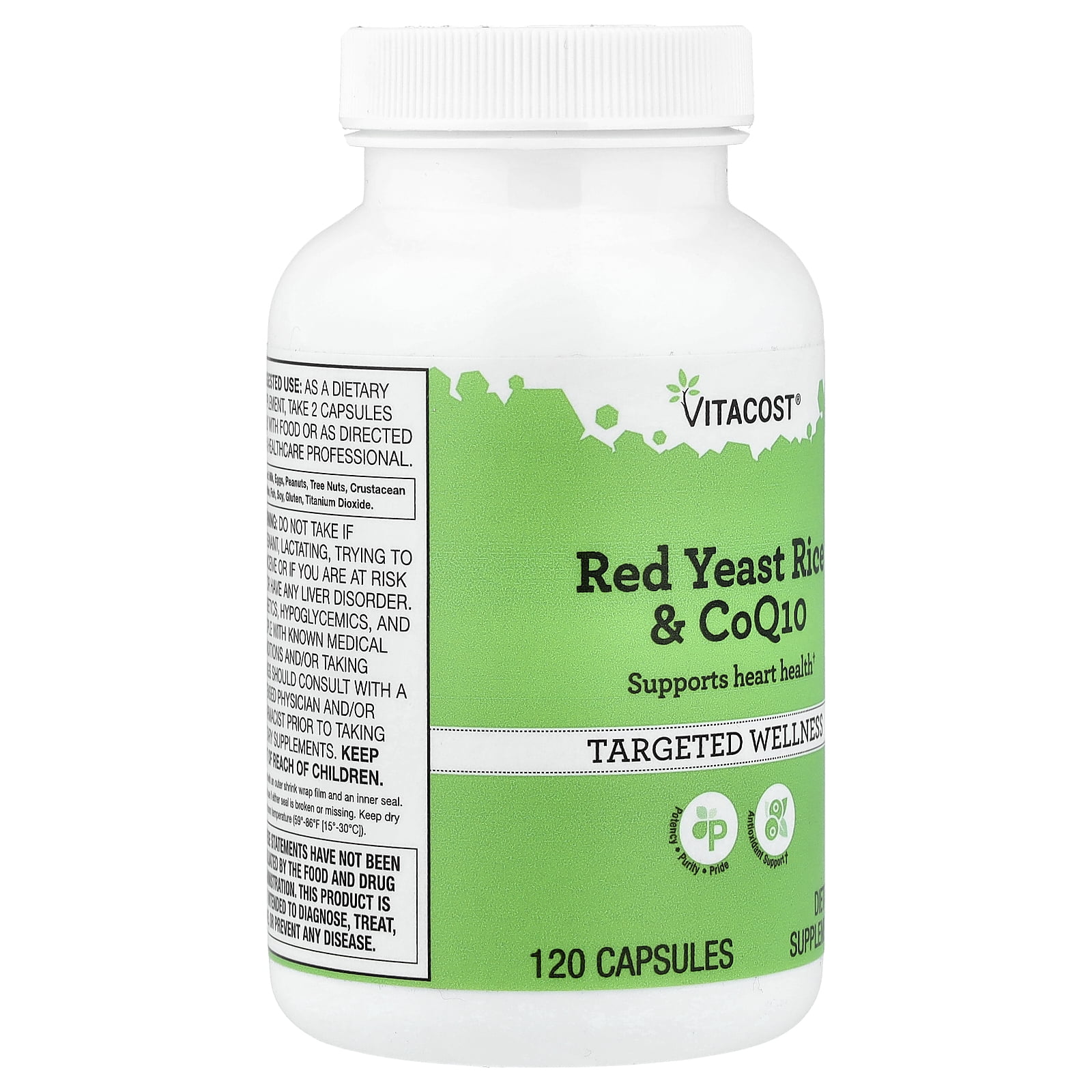 Vitacost Red Yeast Rice & CoQ10, 120 Capsules