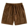 thumbnail image 2 of YHAJDS Mens Solid Beach Shorts Casual 5 Inch Inseam Summer Pool Side Ready, 2 of 5