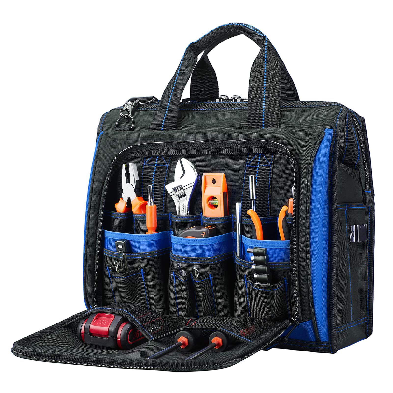 Mechanics Canvas Tool Organizer Bag for Electricians Craftsmen Carpenters 