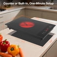 thumbnail image 2 of ANHANE 1800W Electric Cooktop, 12 Inch Infrared Single Burner Portable Stove 110-120V - Countertop Hot Plate with Timer & Child Safety Lock, Ideal fo, 2 of 7