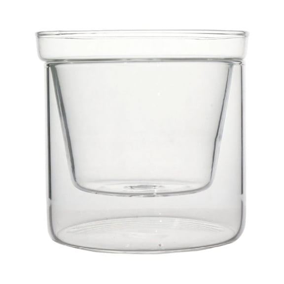 Clear Pot - Double-Layer Potting Container, Flower Pot with Reservoir, with Modern Design for Indoor Plants, Modern Decorative Container for Succulents