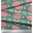thumbnail image 3 of Soimoi Green Poly Georgette Fabric Aztec Geometric Print Fabric by Yard 42 Inch Wide, 3 of 3