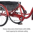 thumbnail image 2 of PRIJESSE 24" Adult Tricycle 7 Speed Size Cruise Bike 24 inch 3 Wheel Trikes Red, 2 of 5