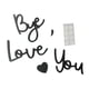 thumbnail image 3 of Letrero de Pared con "Love You Bye", Decoración para Puerta, Regalo, Adorno Colgante Moderno de Madera para Pasillo, Oficina, Interior, 3 of 9