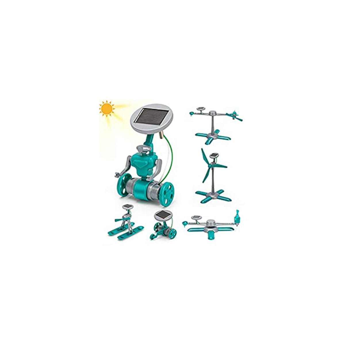 Kepooman 6-in-1 Solar Robot Kit Toys Gifts for Kids, Educational Building Science Experiment Set Gifts for Kids Boys Girls, Green Kepooman 6-in-1 Solar Robot Kit Toys Gifts for Kids, Educational Building Science Experiment Set Gifts for Kids Boys Girls, Green