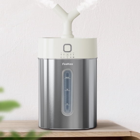 Stainless Steel Cool Mist Humidifier, 4L/1Gal Easy Clean, Dishwasher Safe, Quiet Humidifier for Bedroom, Baby Nursery, Rooms, up to 500 Sq ft