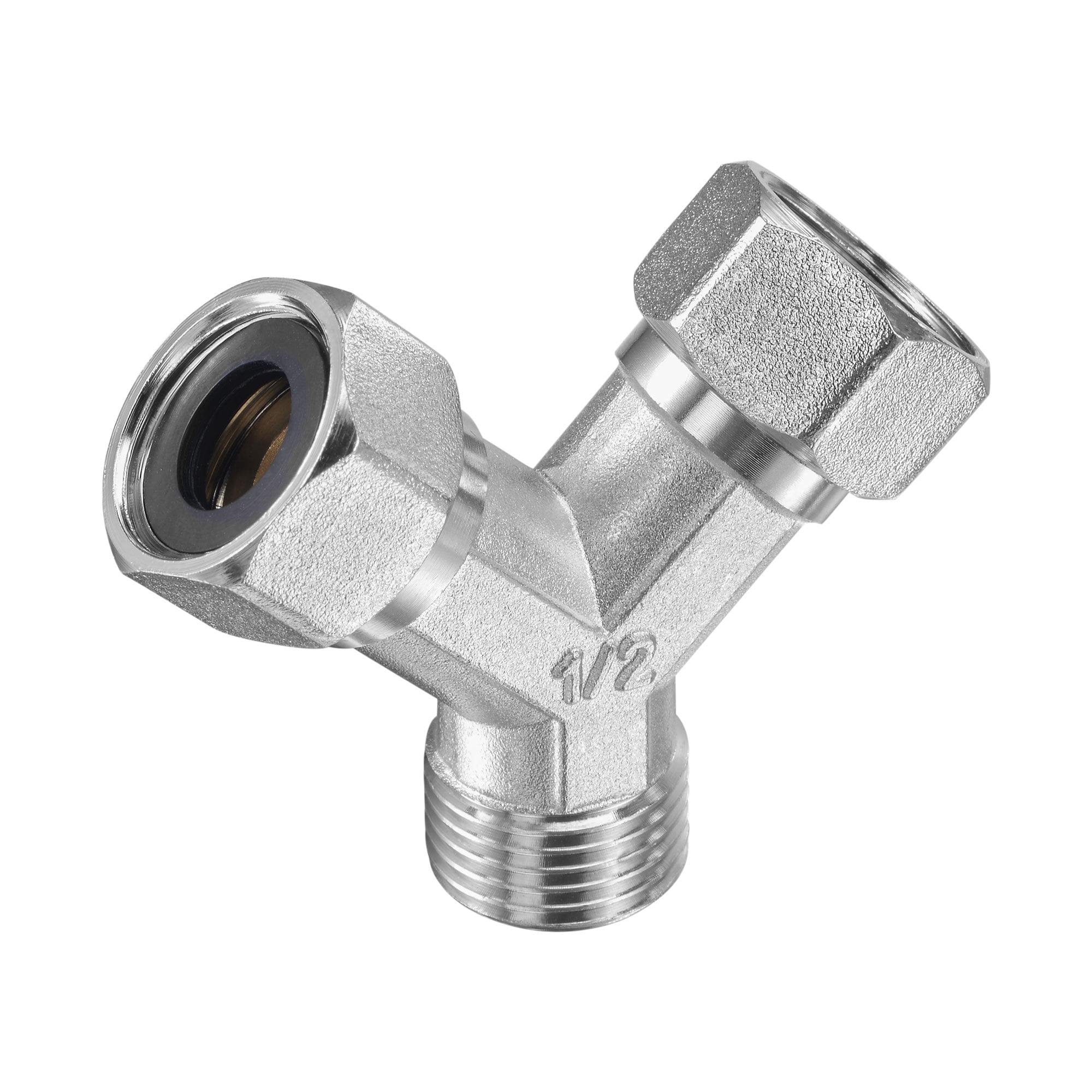 Pipe Fitting G1/2 1 Female to 2 Male Y Shape 3 Ways Wye Hose Connector Adapter 