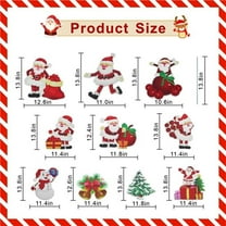 Direct Wicker UBS-Christmas Card 10 Pcs Christmas Decorations Outdoor Yard, Large Christmas Santa Yard Signs Stakes Decorations