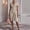 Khaki, variant on Morttic Women's Elegant Short Sleeve Dress – V-Neck Pleated Detail, Asymmetrical Hem, Solid Color Evening Party Gown Pink,XXL
