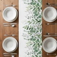 thumbnail image 4 of Table Runner 90 Inches Long for Kitchen Dining, Green Leaves Dresser Scarf Farmhouse, Dining Table Decorations for Wedding/Parties, Summer Botanical 13 x 90 In, 4 of 8
