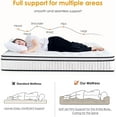 thumbnail image 3 of HSUNNS Twin Size Innerspring Mattress, 12 Inch Hybrid Mattress in a Box with Memory Foam and Pocket Spring, Ergonomic Design & Pressure Relief, Medium Firm Feel, 38"*75"*12, 3 of 8