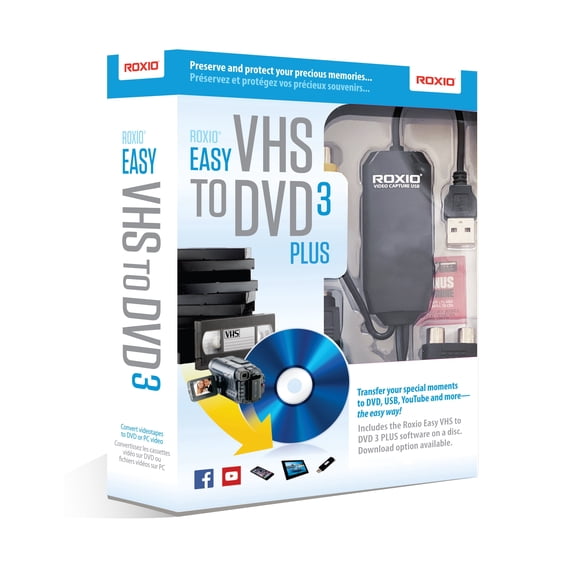 Roxio Easy VHS to DVD 3 with Plus | Convert VHS tapes to DVD or Digital