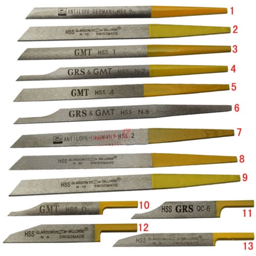 13pcs/ Set Engraving Cutting Bits Jewelry Tool for Pneumatic Impact Engraving Machine