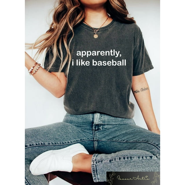Retro Comfort Apparently I Like Baseball Shirt, Baseball Player T Shirt, Baseball Season S - As Picture - 3XL