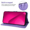 thumbnail image 3 of Compatible with T-Mobile Revvl 7 5G Wallet Phone Case and Tempered Glass Screen Protector Flip Credit Card Holder Stand Mandala Flower Cell Cover for Tmobile Revvl7 T Mobile Revel Tmo Revell Purple, 3 of 9