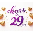 thumbnail image 4 of LUUFILx Cheers to 29 Years Banner Background Heart Backdrop Party Decoration Celebration Supplies Birthday Wedding Anniversary Valentine's Day Event, 4 of 7