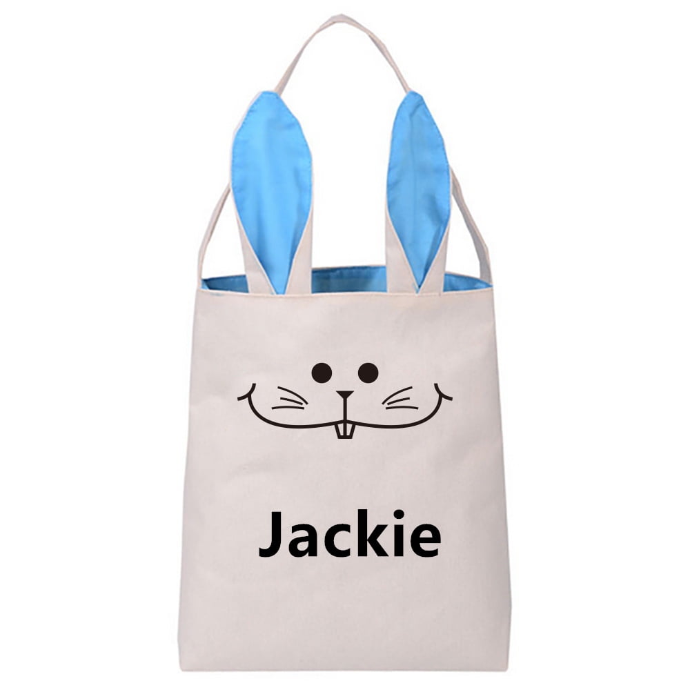 Aspire 60 PCS Personalized Easter Bunny Bags Tote Jute Party Gift Bag ...
