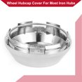 thumbnail image 6 of Unique Bargains Universal Car Wheel Center Hub Cap Rim Cover Hub Caps Snap-in Plastic 65mm 2.56" OD Chrome Silver Tone, 6 of 6