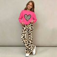 thumbnail image 5 of Cethrio Girls Graphic Outfit Sets, Spring Fall Outdoor Long Sleeve 2 Piece Girls' Clothing Sets Hot Pink Size 11-12 T, 5 of 7