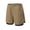 Khaki, variant on Plebaso Men's 2 in 1 Running Shorts Quick Dry Athletic Shorts with Liner Lightweight Gym Workout Shorts