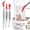 O, variant on PVC Rubber Tipped Precision Tweezers 3 Sizes Straight Bent Flat Tip Tweezer Kit for DIY Beading Jewelry and Craft Stamp Projects-O