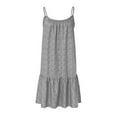 thumbnail image 3 of Vedolay Women's Summer Floral Print Sleeveless Crew Neck Spaghetti Strap Dress,Gray XL, 3 of 4