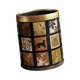 thumbnail image 5 of Cubo de basura redondo con tapa abierta, 10 L, decorativo, elegante, para el hogar Pintura de oro, 5 of 9