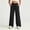 Black, variant on Girls Sweatpants Wide Leg with Pockets Elastic Waist Fall Casual Pants Gray 10-12