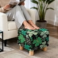 thumbnail image 4 of TSOVTHRID Shamrock Heart Dot Print Ottoman Cover Stretch Square Ottoman Slipcovers for Foot Stool, Anti-Scratch Folding Storage Furniture with Elastic Bottom for Home St. Patrick's Day Decor, 4 of 7