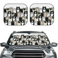thumbnail image 2 of Naloa Colors Cats 2 Piece Foldable Car Sun Shades, Car Windshield Sunshade, Front Window Sunshade for Car, Truck, SUV - Large, 2 of 7