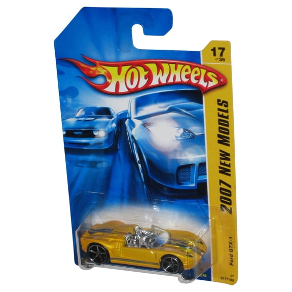 Hot Wheels 2007 New Models 17/36 Yellow Ford GTX-1 Toy Car 017/180