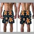 thumbnail image 3 of luoweisi Men's Beach Shorts Quick Dry Swim Trunks with Mesh Lining Christmas Gingerbread Man XL, 3 of 5