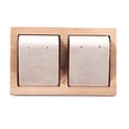 thumbnail image 2 of Tarjetas de Exhibición de Pendientes de Joyería de / Cuero Sintético con Vitrinas de Bandeja de de Bambú, 2 Pares, tres Beige, 2 of 9