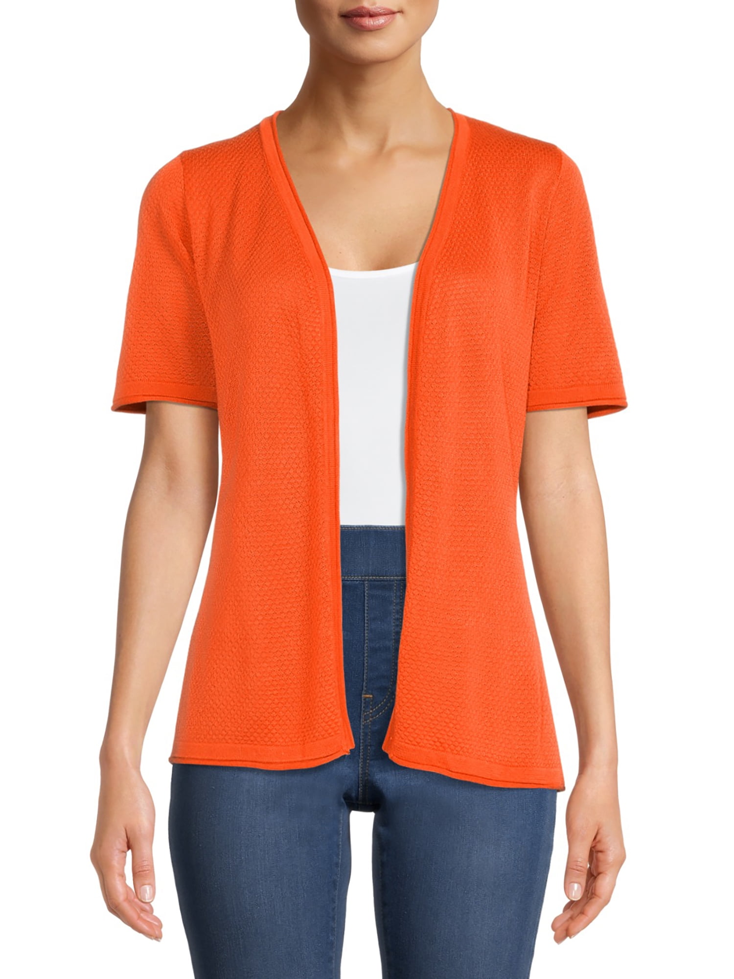 Joseph A Short Sleeve Cardigan Lightweight Sweater, Womens - Walmart.com